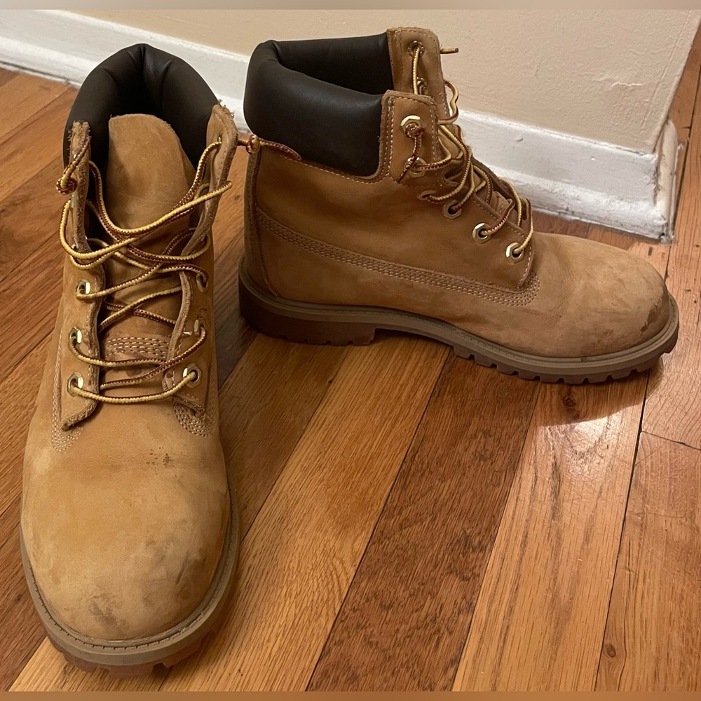 Timberland Boots 12909 Wheat Nubuck Tan Leather Men Sz 6M Work Casual 6 M men’s